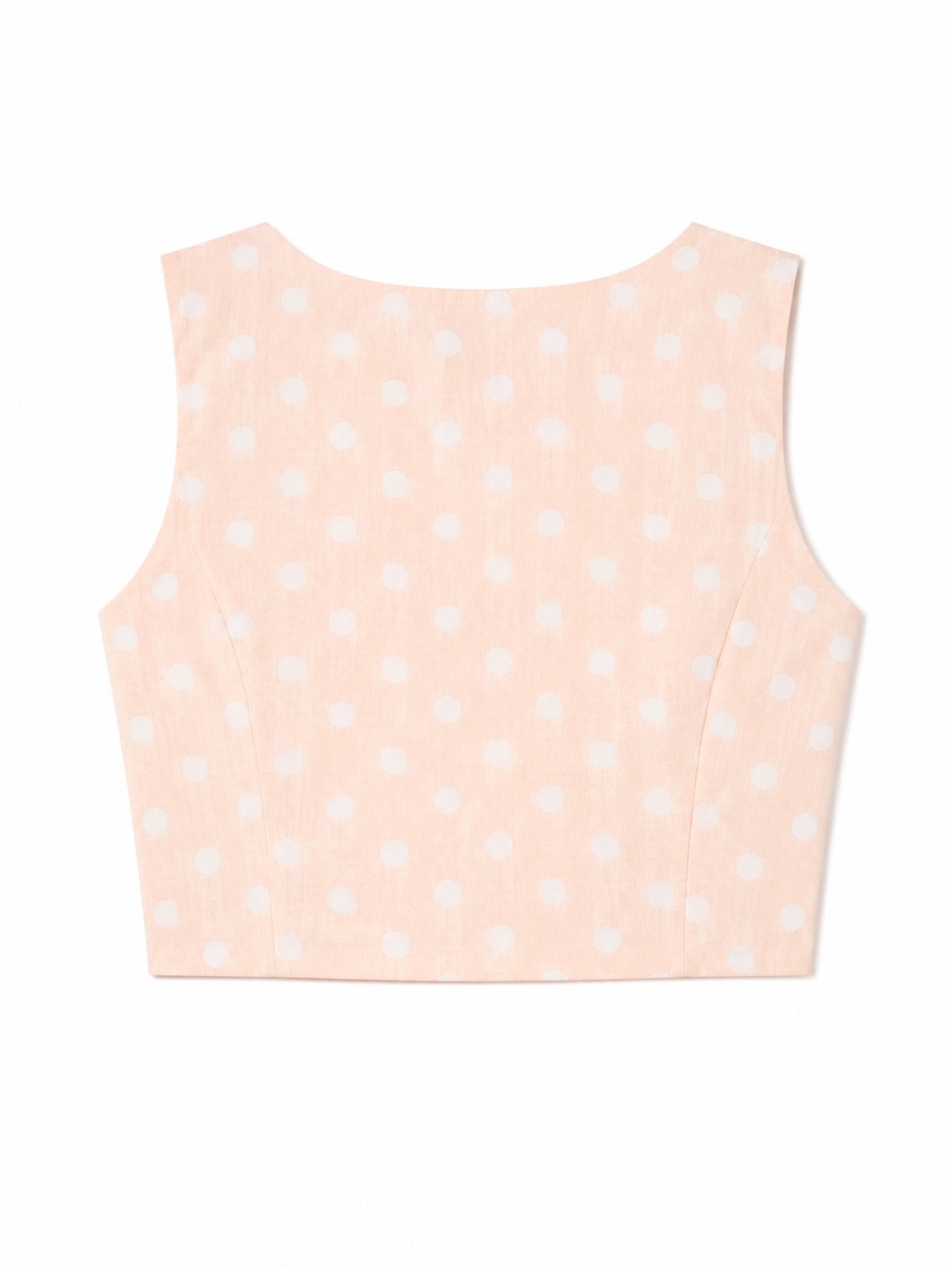 Polka Dot Crop Top - Peach